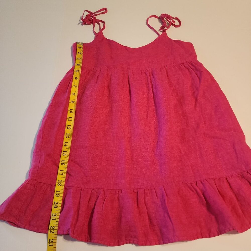 Zara pink mini dress Linen sz XS summer beach sundress - Picture 7 of 8